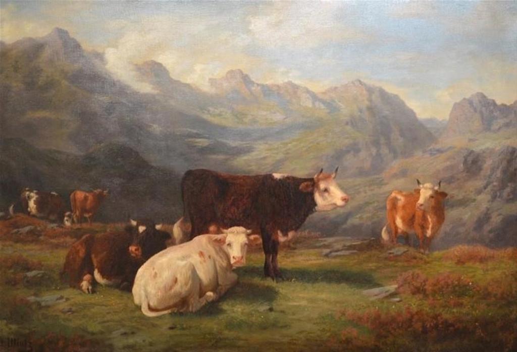 Guillaume Wintz (1823-1899) - Landscape with Cows