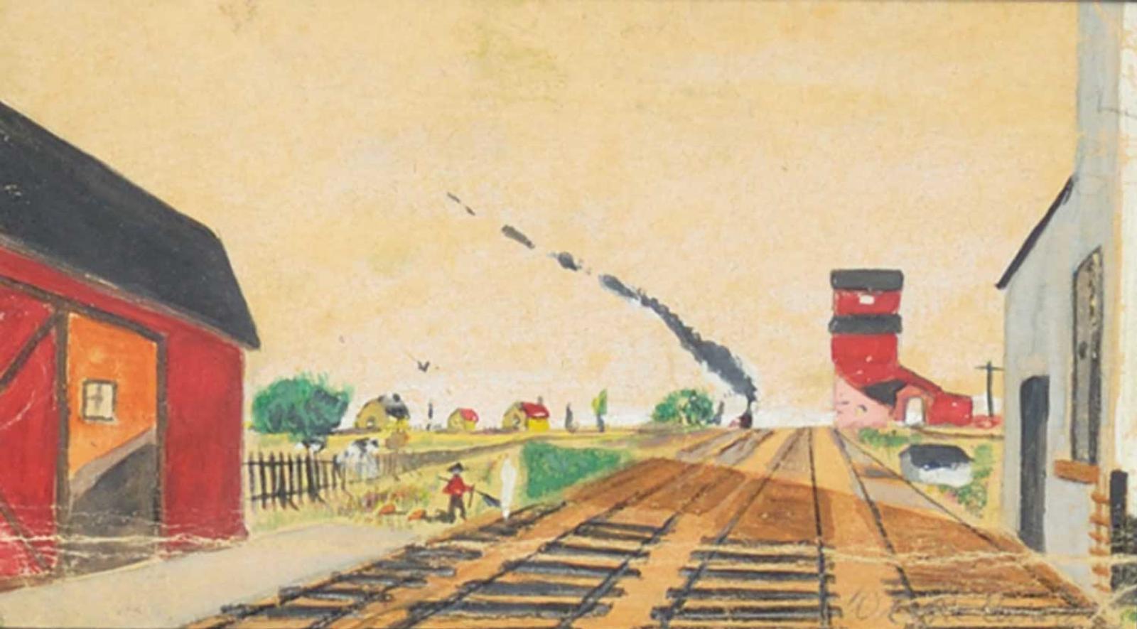 William C. McCargar (1906-1980) - Untitled - Approaching Train