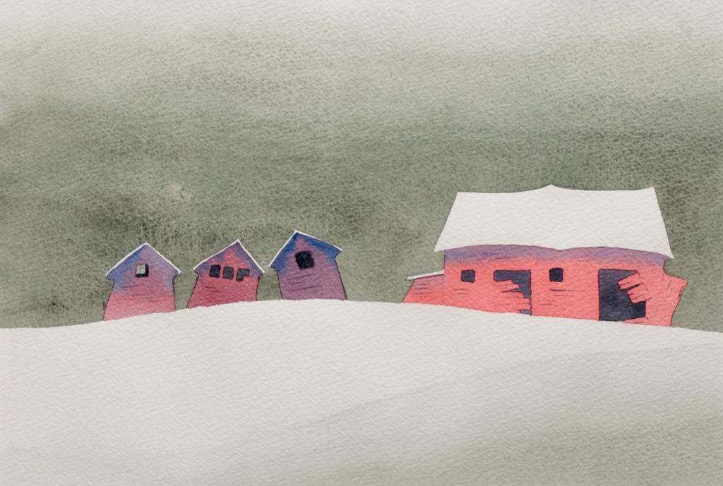 Marilynn Malo - Untitled - Homestead Under a Dark Sky