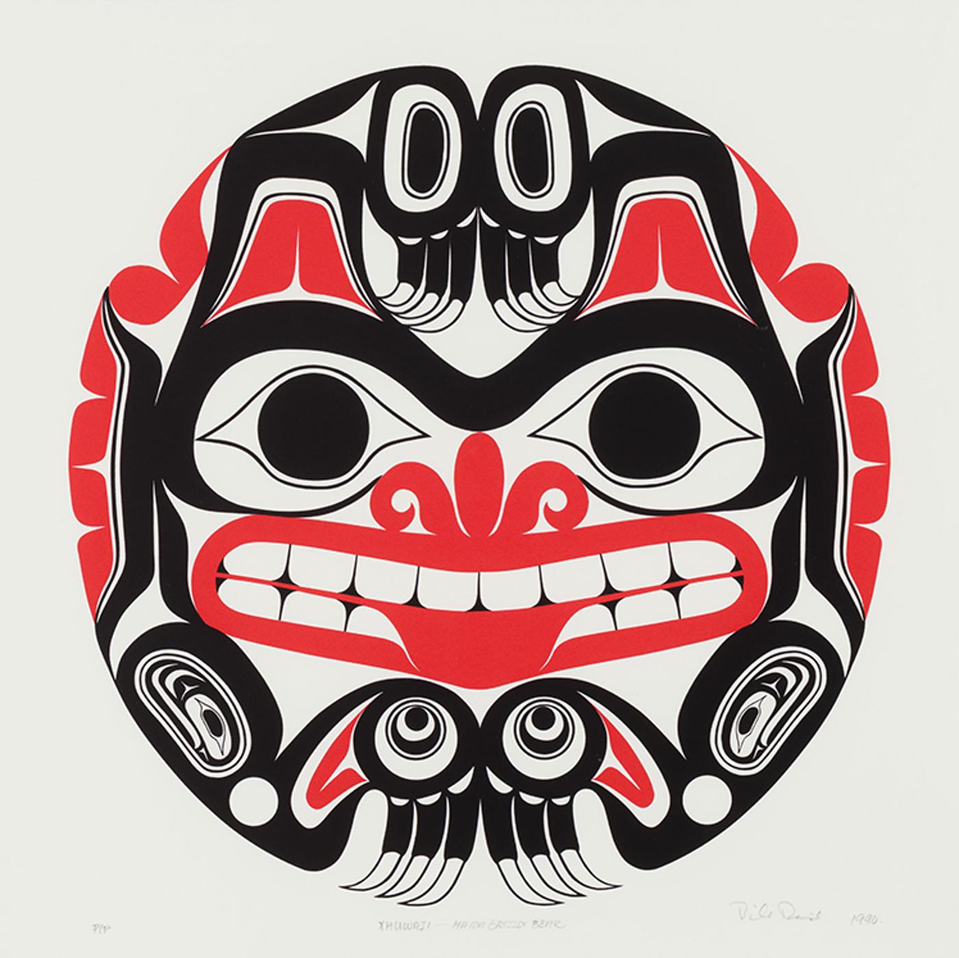 William Ronald (Bill) Reid (1920-1998) - Xhuwaji - Haida Grizzly Bear