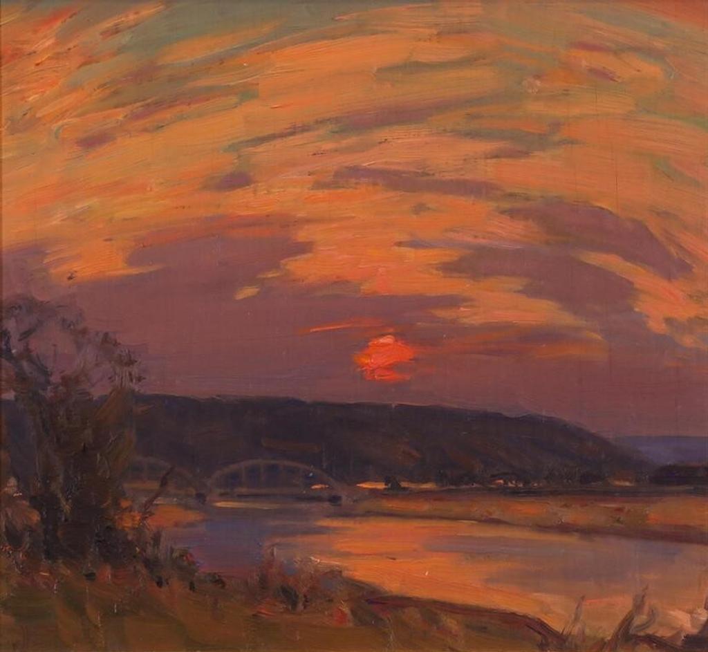 James Henderson (1871-1951) - Sunset, Quapplelle Valley
