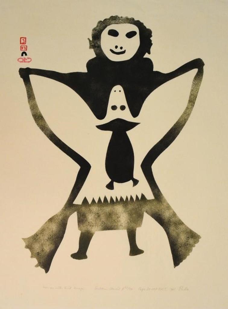 Pudlo Pudlat (1916-1992) - Woman with Bird Image #14, 1961