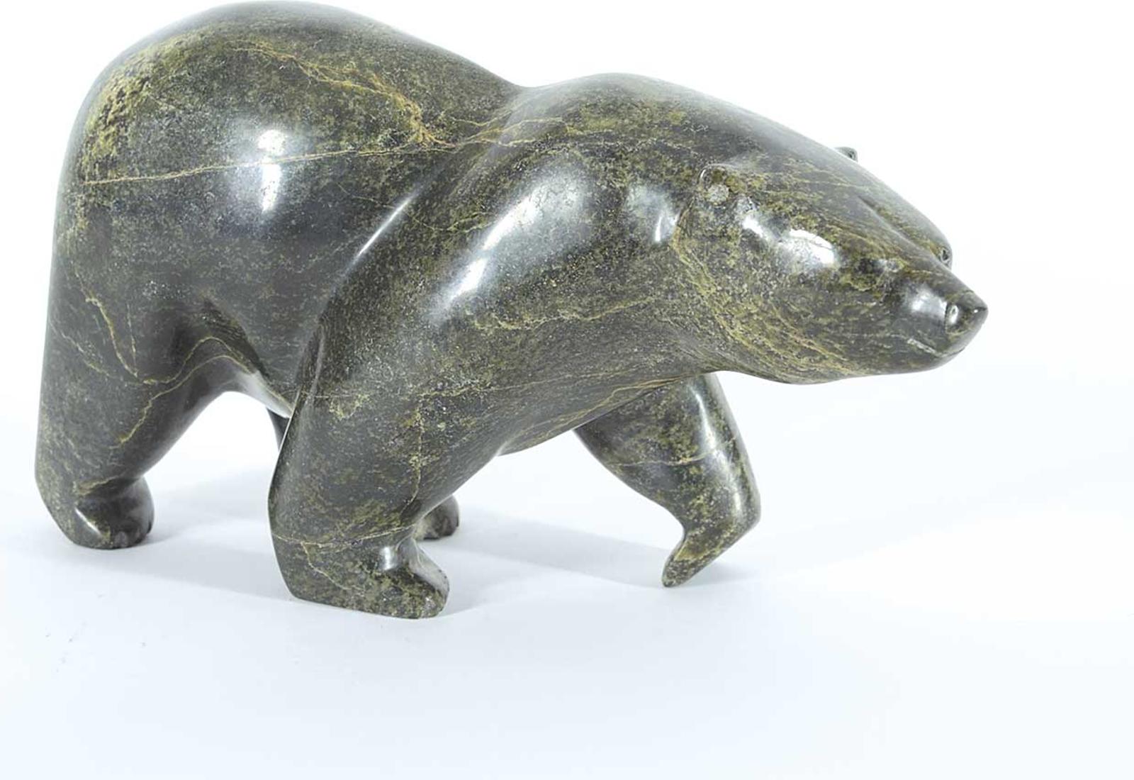 School [Barnabus Arnasungaaq] Inuit - Untitled - Green Stone Bear