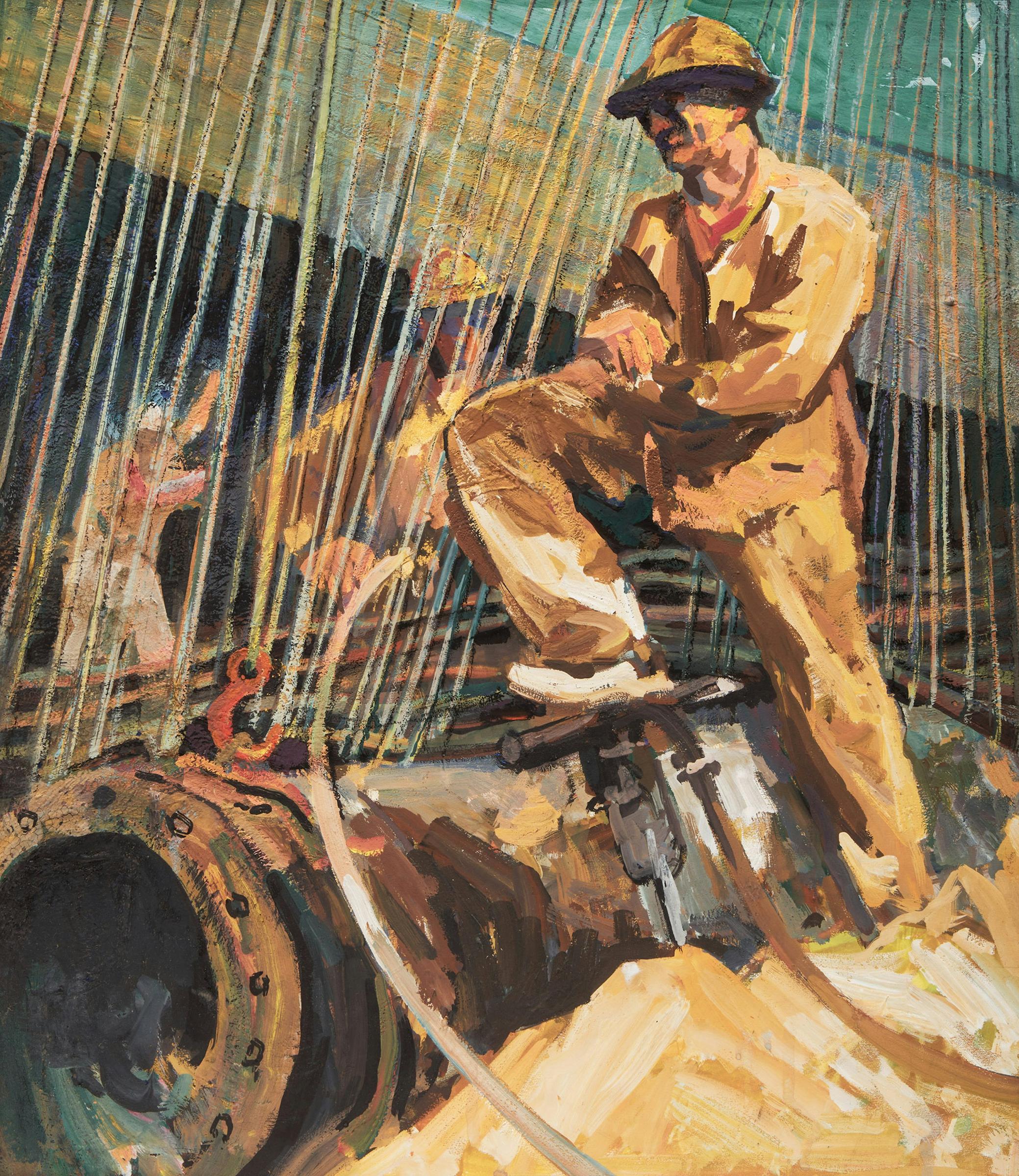 George Alfred Paginton (1901-1988) - Pipe Laying