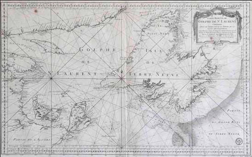 Jacques Nicholas Bellin (1703-1772) - Carte réduite du golphe de St. Laurent (02731/2013-1650)