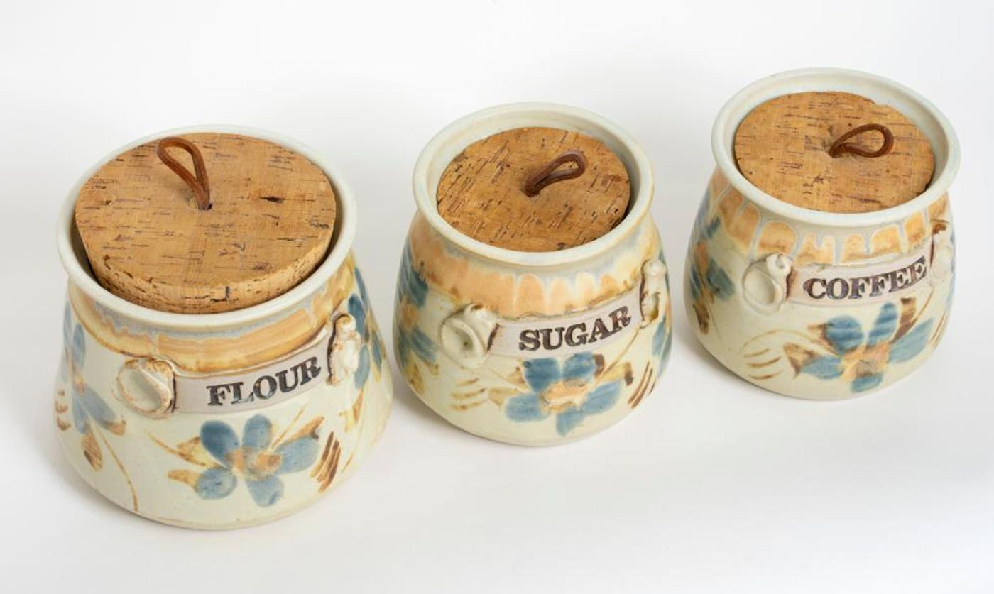 Joan Needham - Flour, Coffee, Sugar Canister Set