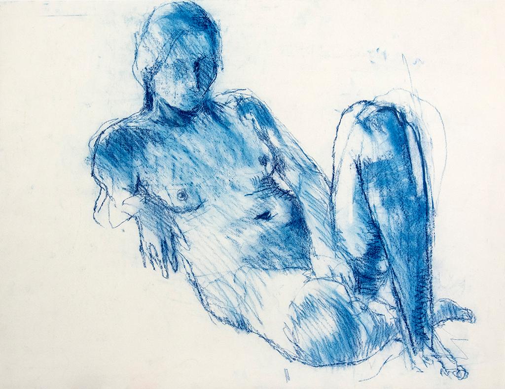 John Richard Fox (1927-2008) - Reclining Nude with Raised Leg, 1980