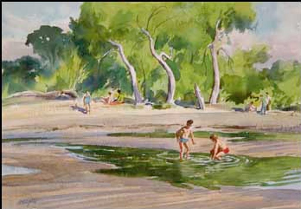 Henry John Simpkins (1906-1995) - Children on the Beach