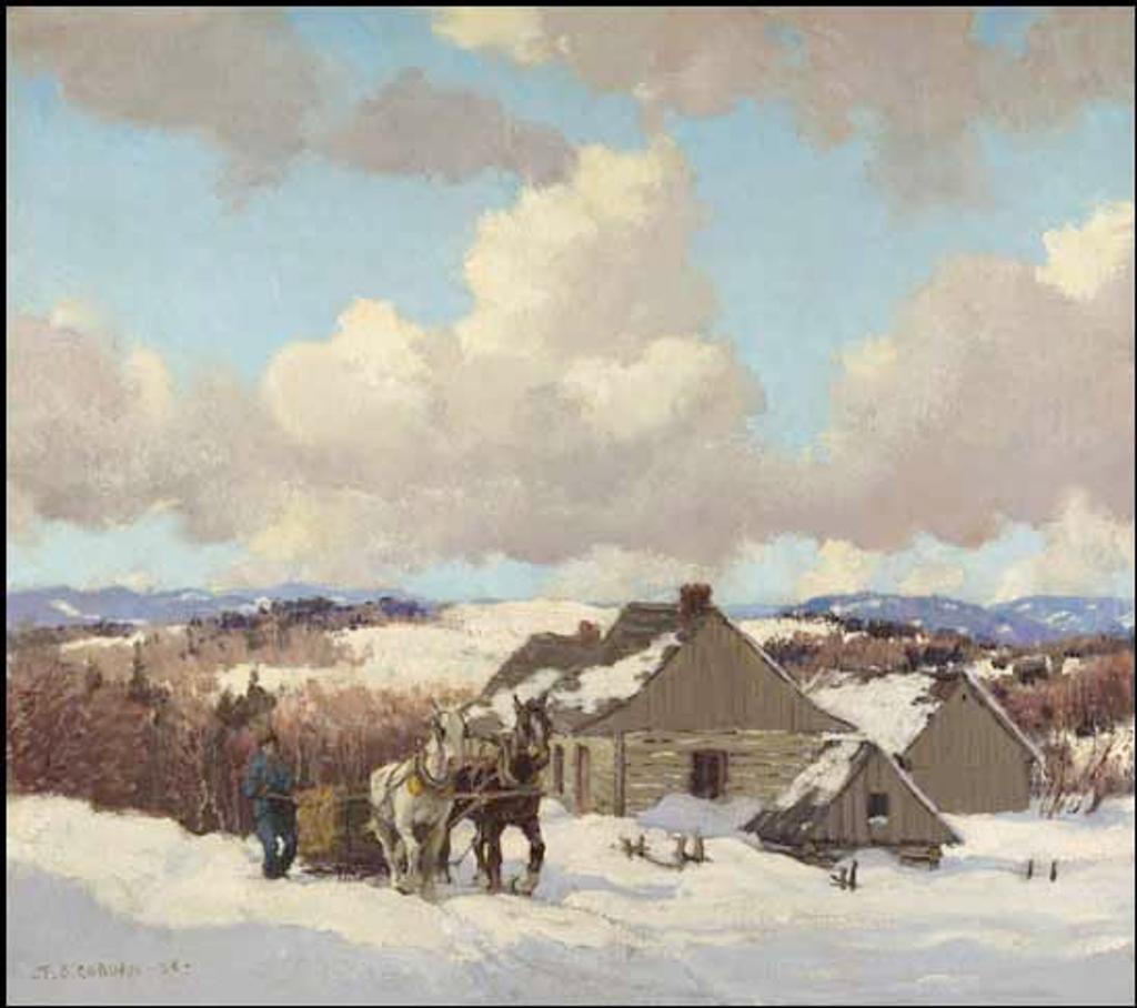 Frederick Simpson Coburn (1871-1960) - Hauling Logs in Winter