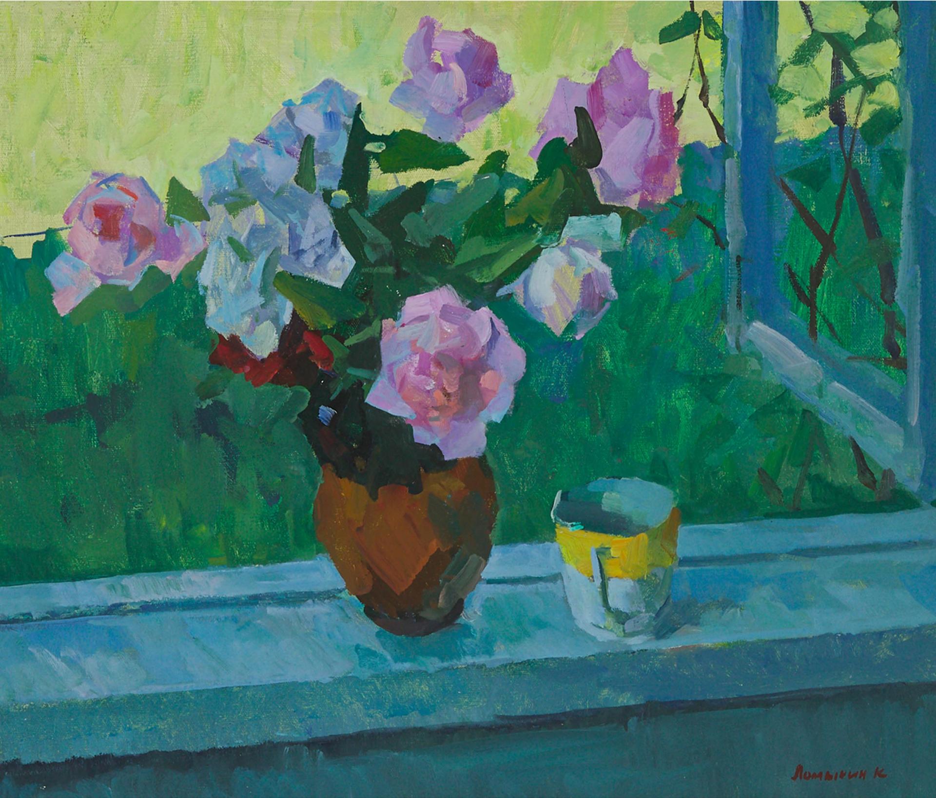 Konstantin Lomykin (1924-1993) - Flowers And Yellow Teacup