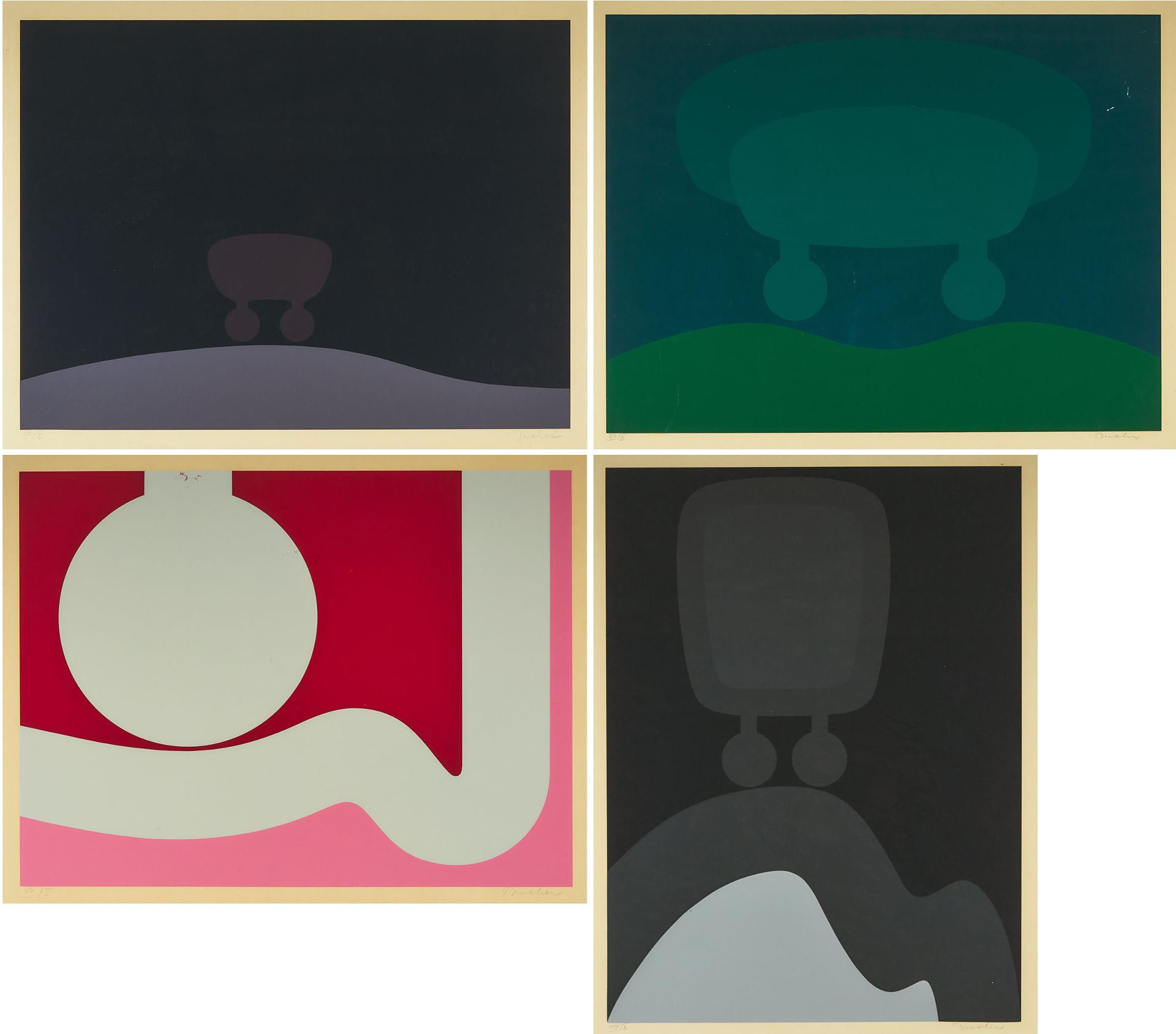 Carl Bucher (1935-2015) - Four Plates (From Landing Portfolio), 1973