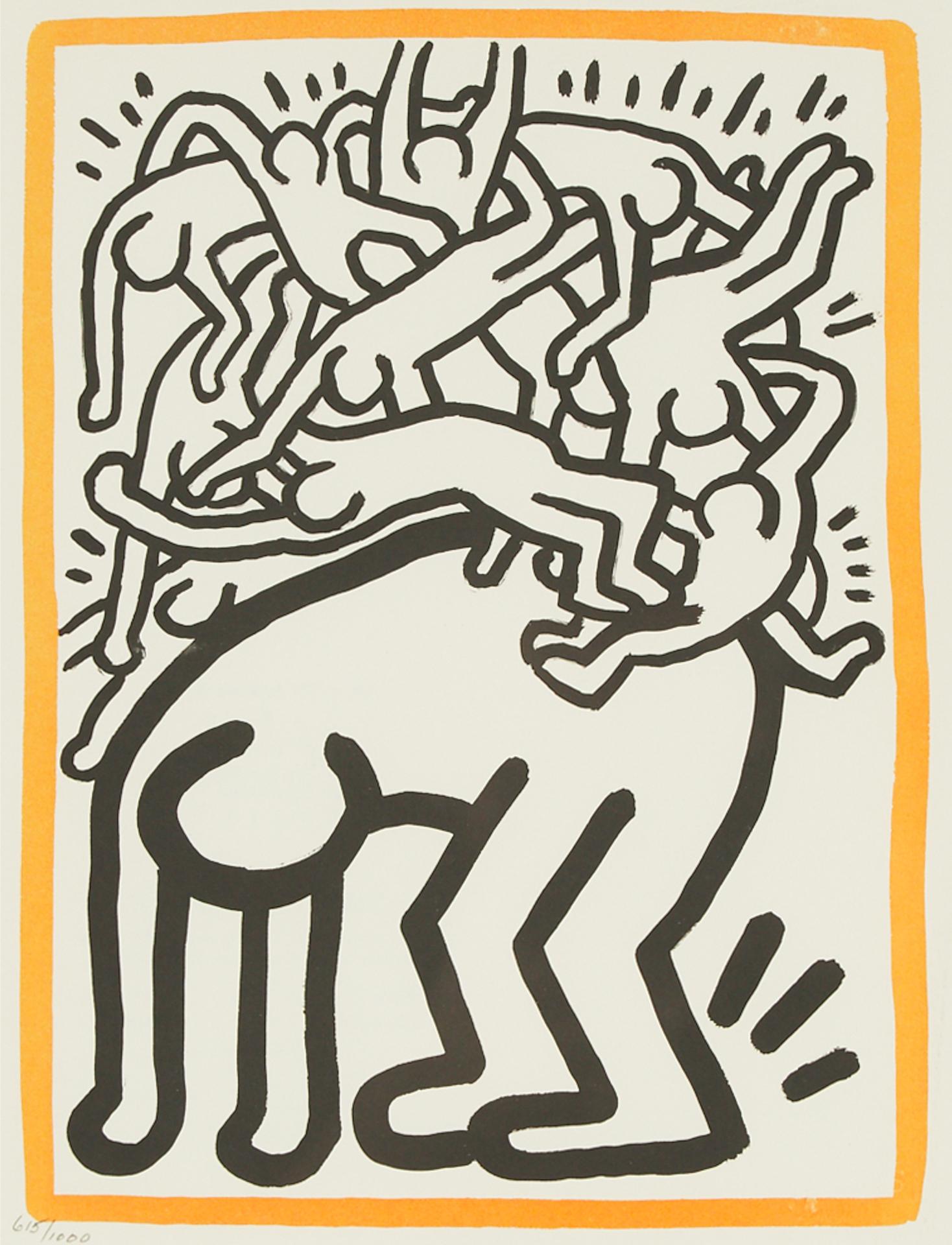 Keith Haring (1958-1990) - Fight Aids Worldwide, 1990