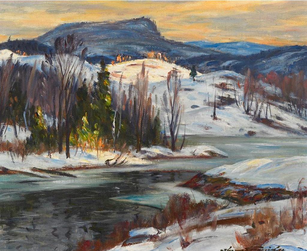 Thomas Hilton Garside (1906-1980) - Riverbank In Winter