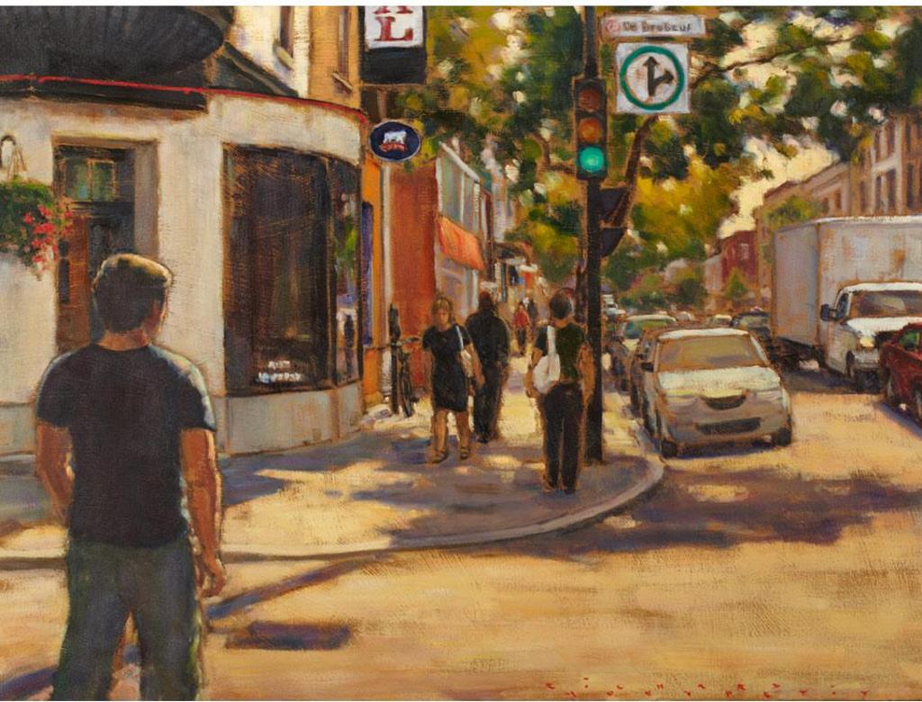 Richard Montpetit (1950) - Le Soleil De Retour, Rue Mt. Royal, Montreal, 2007