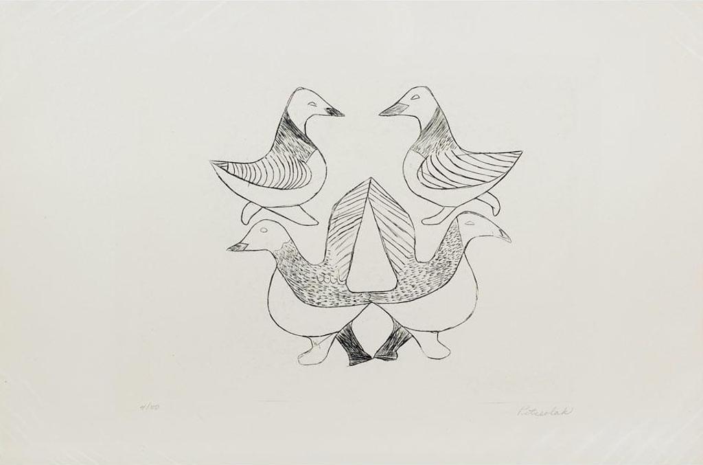 Pitseolak - Untitled (Four Birds)