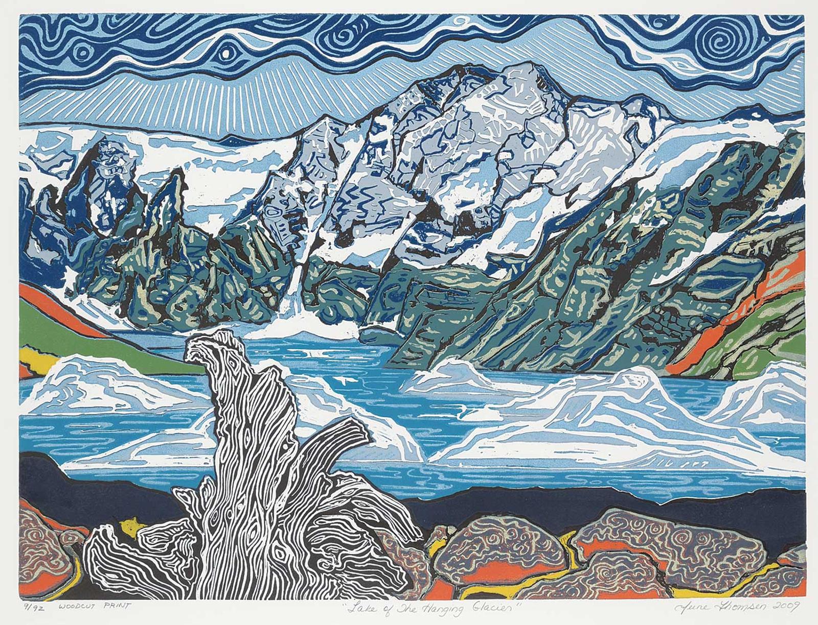 June Thomsen (1959) - Lake of the Hanging Glacier  #9/92