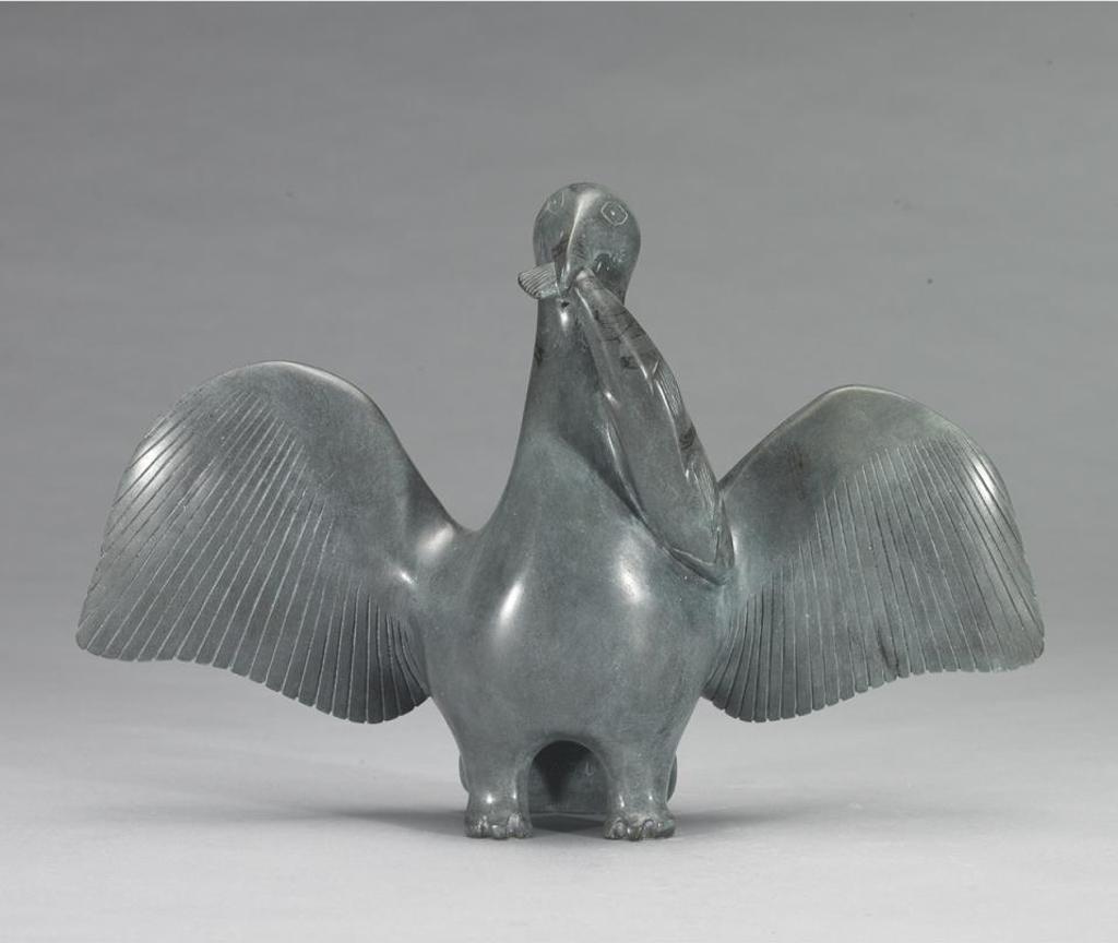 Abraham Etungat (1911-1999) - Bird Eating A Fish