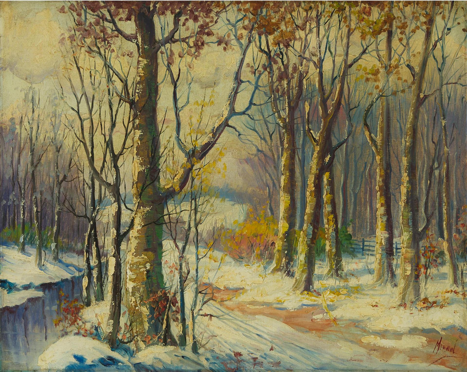 Antoinette de Forrest Parsons Merwin (1861-1941) - Forest Road In Winter