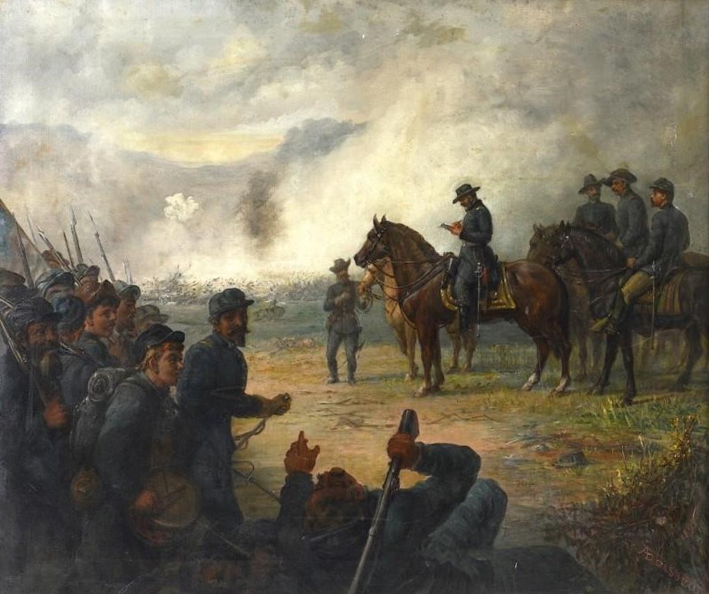 Alfred W. Boisseau (1823-1901) - General Ulysses S. Grant on Horseback with Union Army and Cavalry