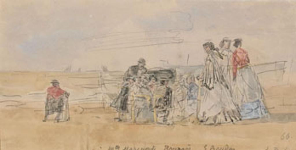 Eugène Louis Boudin (1824-1898) - Crinolines sur la plage