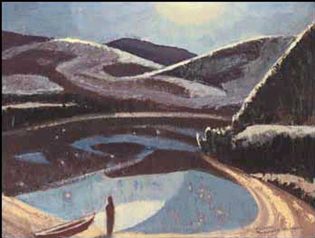 Muriel Yvonne Mckague Housser (1898-1996) - Moonlight on the Little Lake