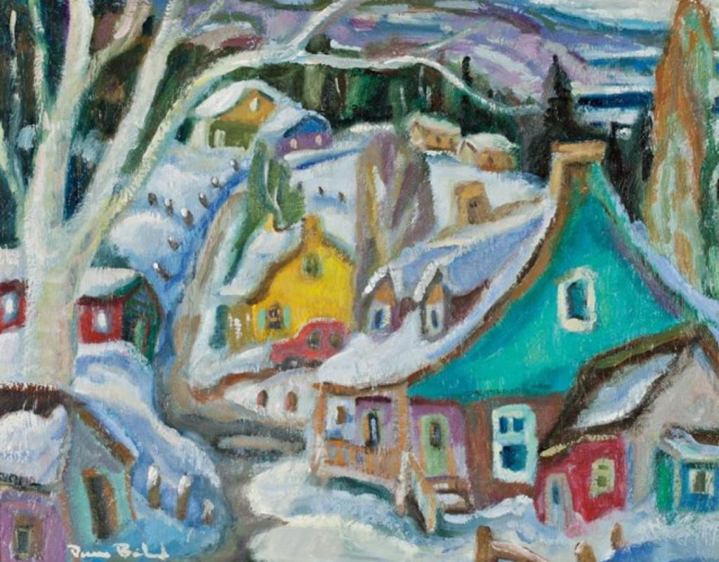 Pierre Bedard (1960) - Quebec Village in Winter