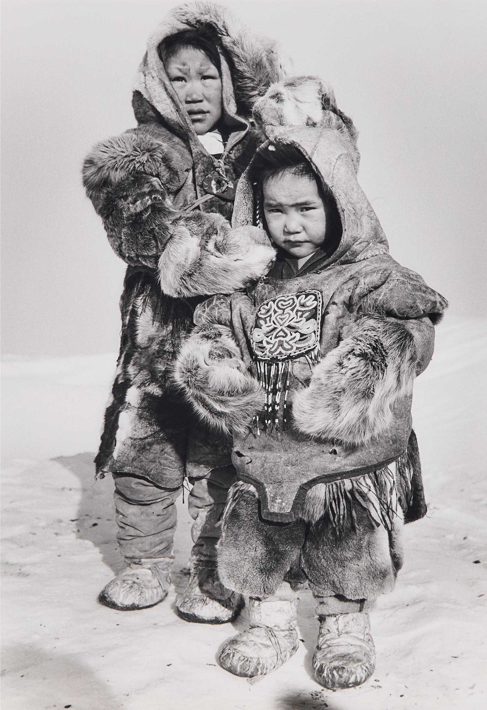 Richard Harrington (1911-2005) - Eegie With Her Sister In Full Winter Dress, Near Padlei, N.W.T., 1950