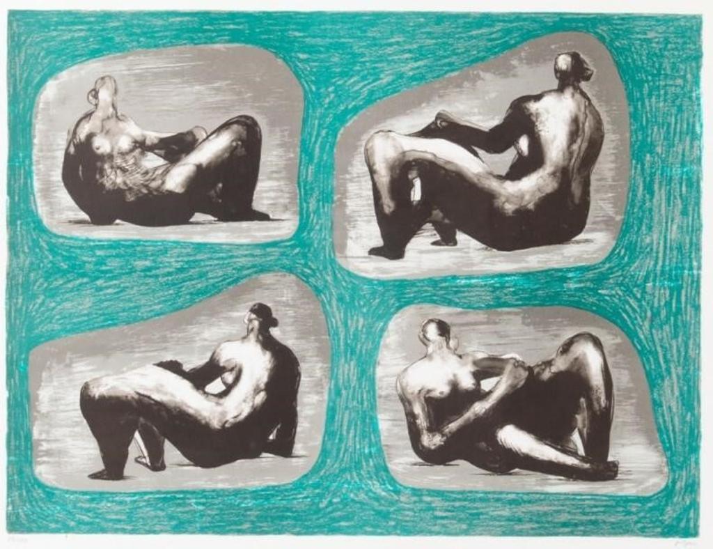 Henry Spencer Moore (1898-1986) - Four Reclining Figures, Caves (1974) [Cranmer, 335]