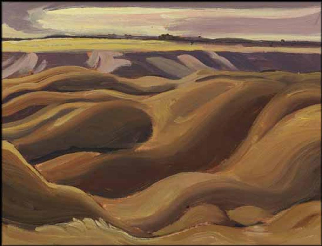 Henry George Glyde (1906-1998) - Sunset over West Lethbridge, as Seen from the East Side Near the High Level Bridge