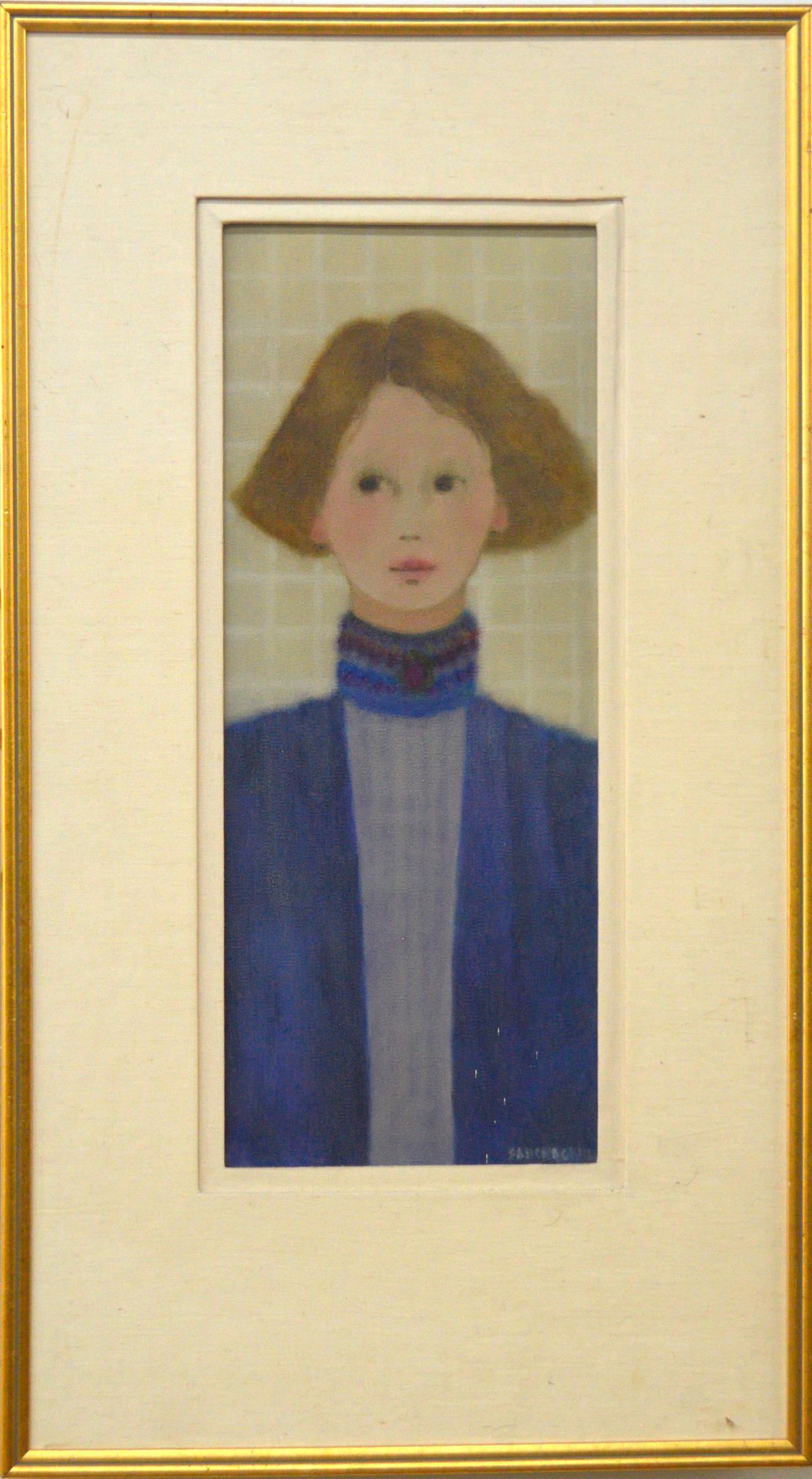 Réjane Sanschagrin (1933-2004) - Portrait d'une jeune fille