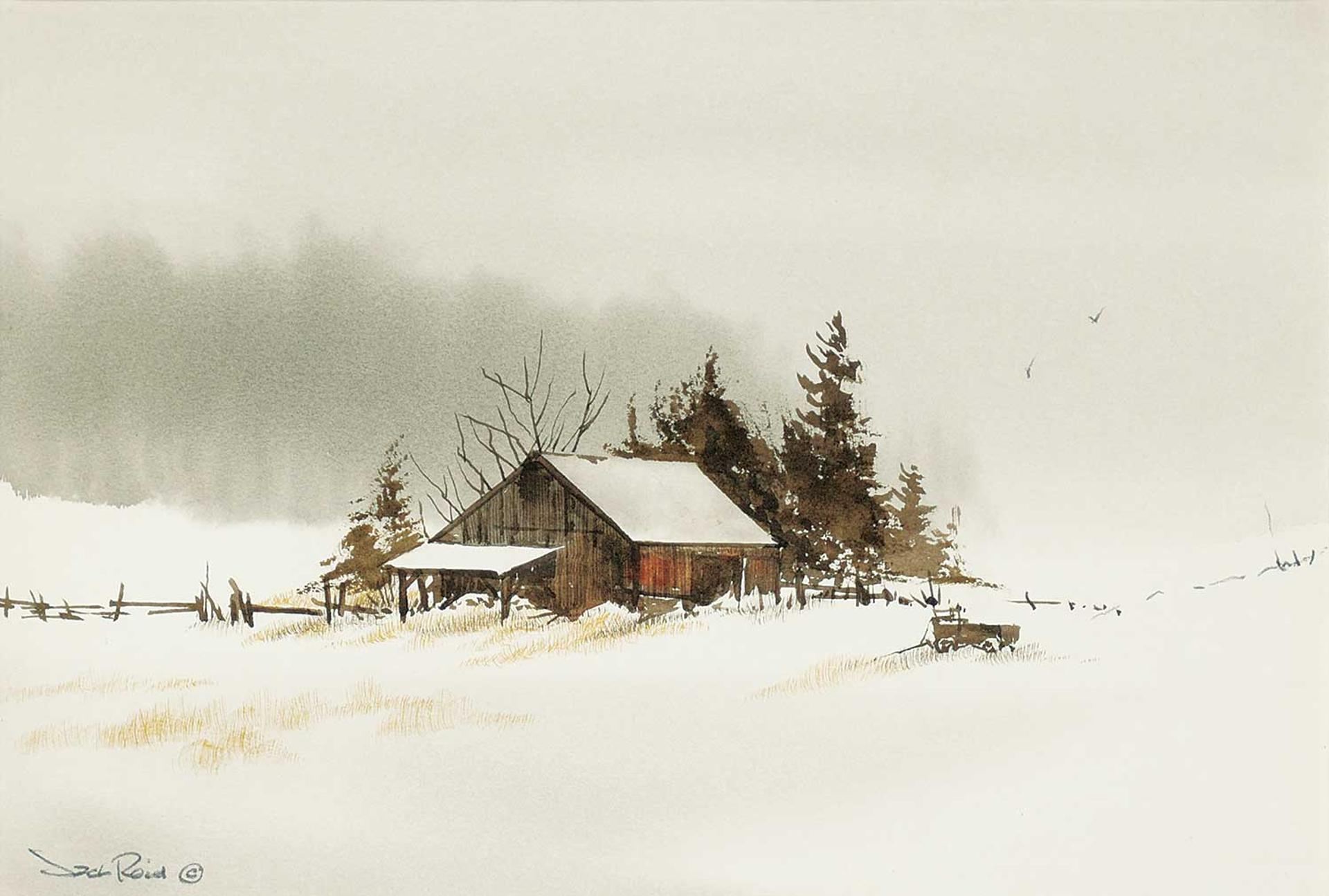 Jack Henry Reid (1925-2009) - Untitled - Winter Barn