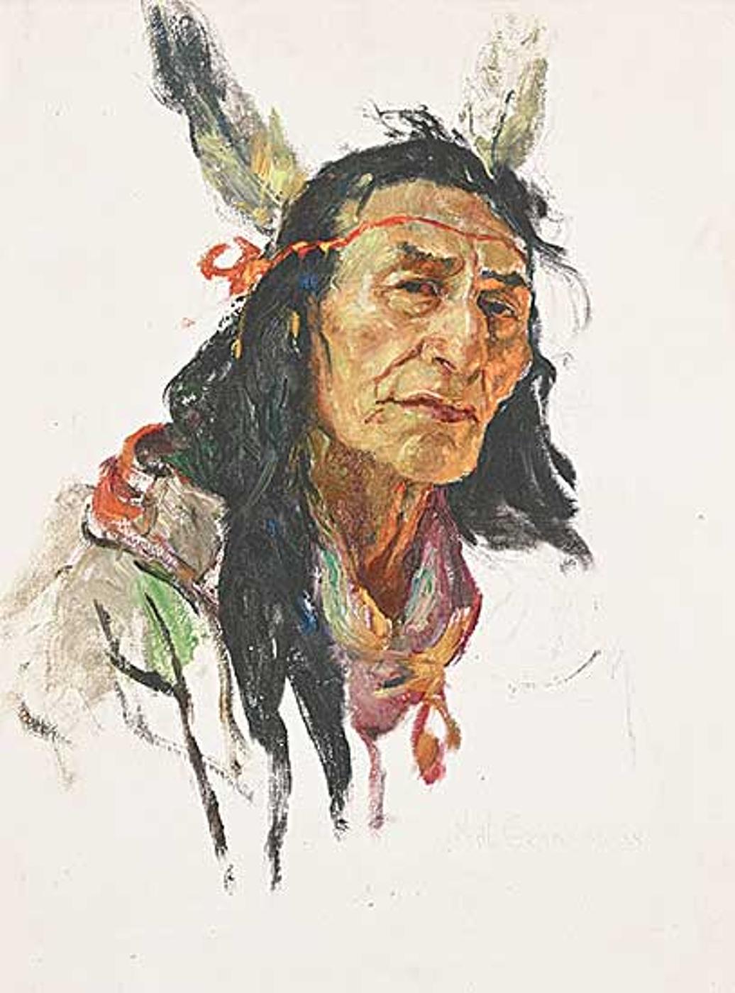 Nicholas (Nickola) de Grandmaison (1892-1978) - Saddleback Cree from Hobbema