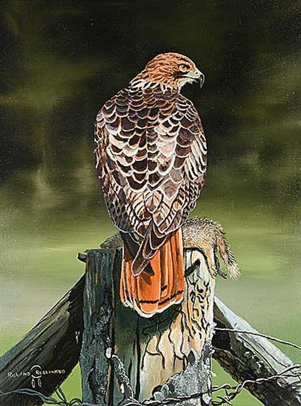 Roland Rollinmud (1950) - Untitled - Falcon with Prey