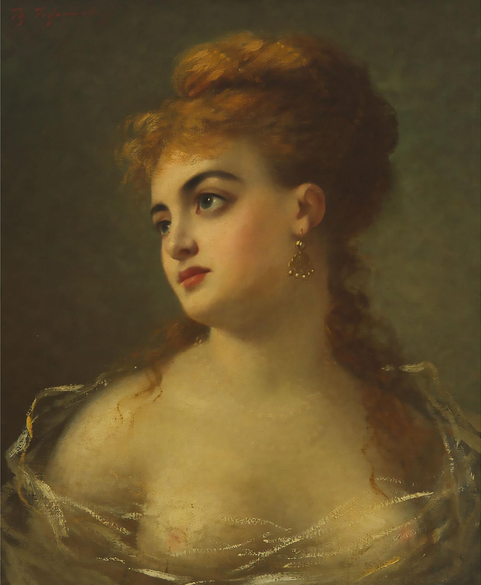 Fedor Petrovitch Tchoumakoff - Portrait De Femme (In Gauzy Chemise)