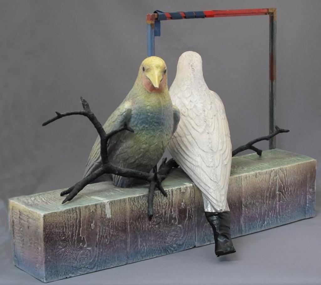 Anne Marie Schmid Esler (1937-2013) - Two Birds On A Perch; 1980