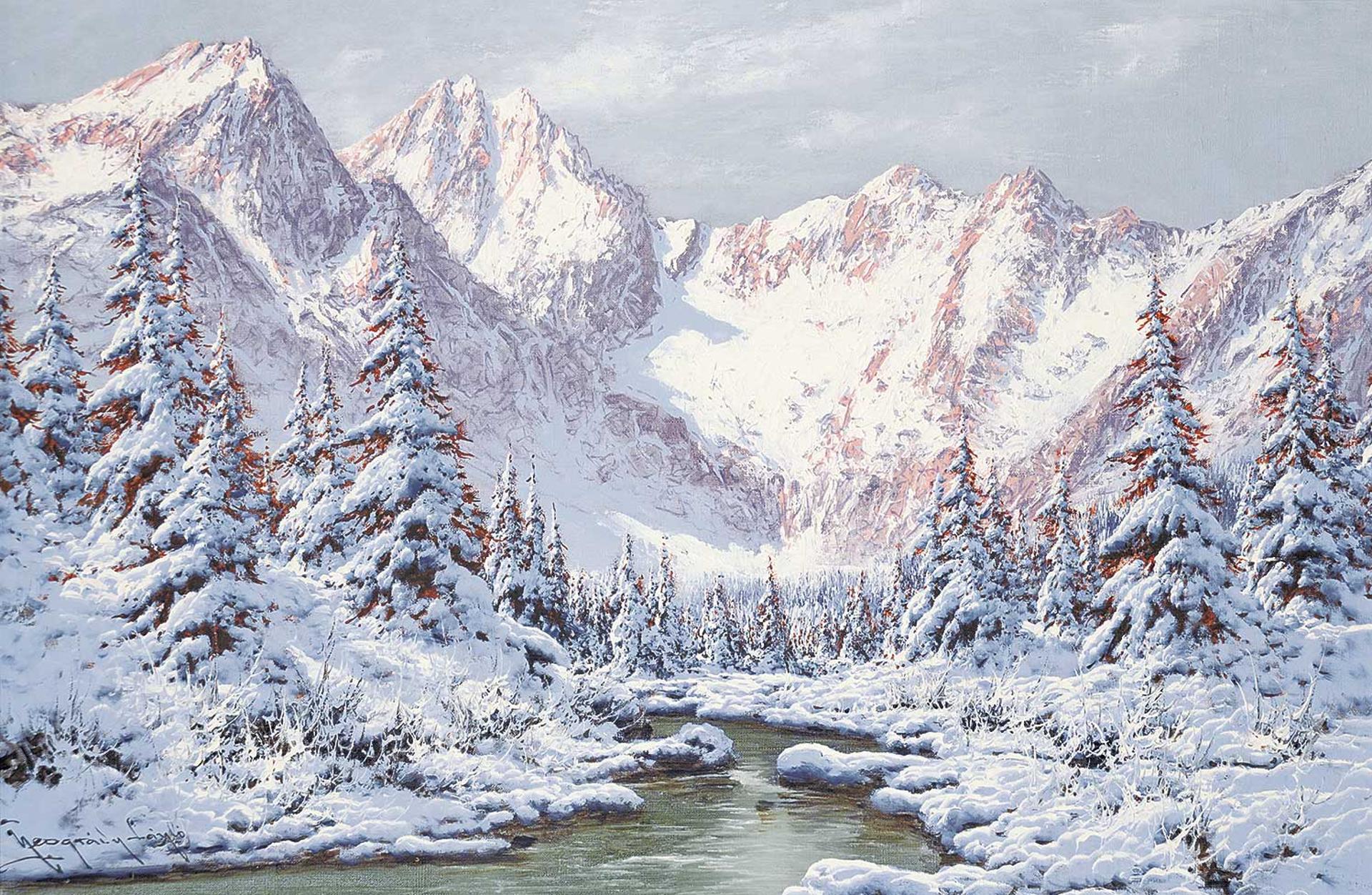 Laszlo Neogrady (1896-1962) - Untitled - Winter in the Valley