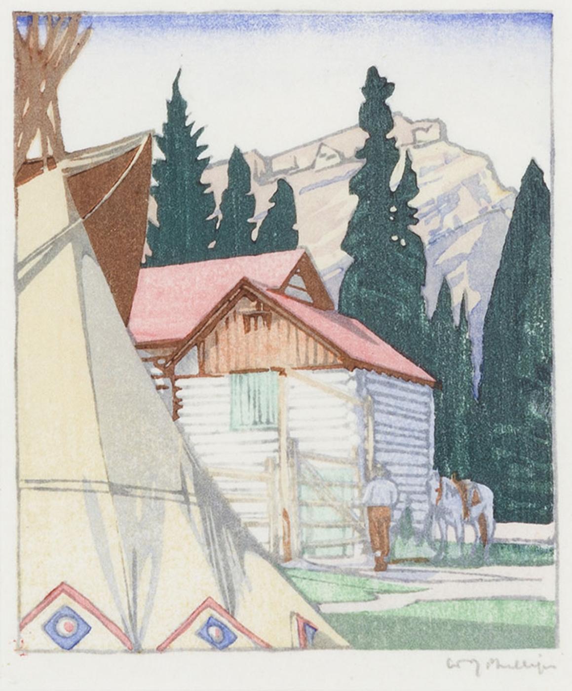 Walter Joseph (W.J.) Phillips (1884-1963) - Corral at Banff