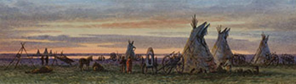 Frederick Arthur Verner (1836-1928) - Indian Encampment, Red Deer Lake