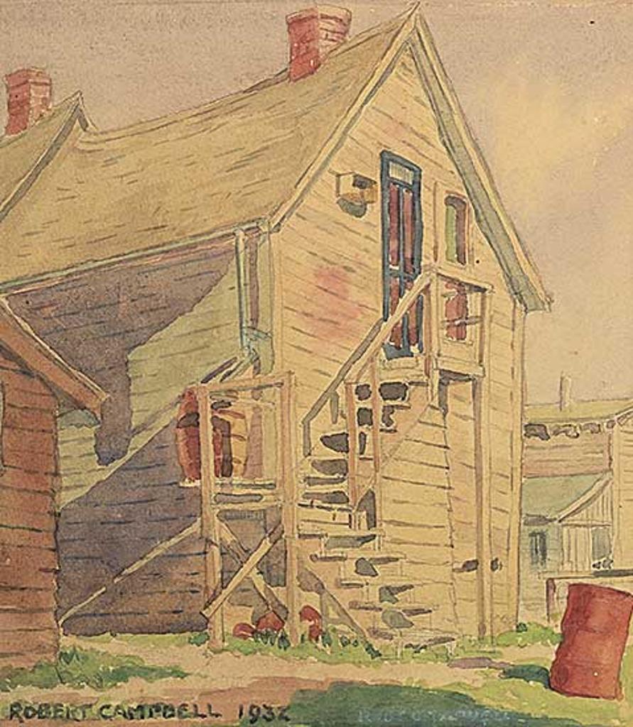 Robert Jacox Campbell (1883) - Untitled - Edmonton Back Alley