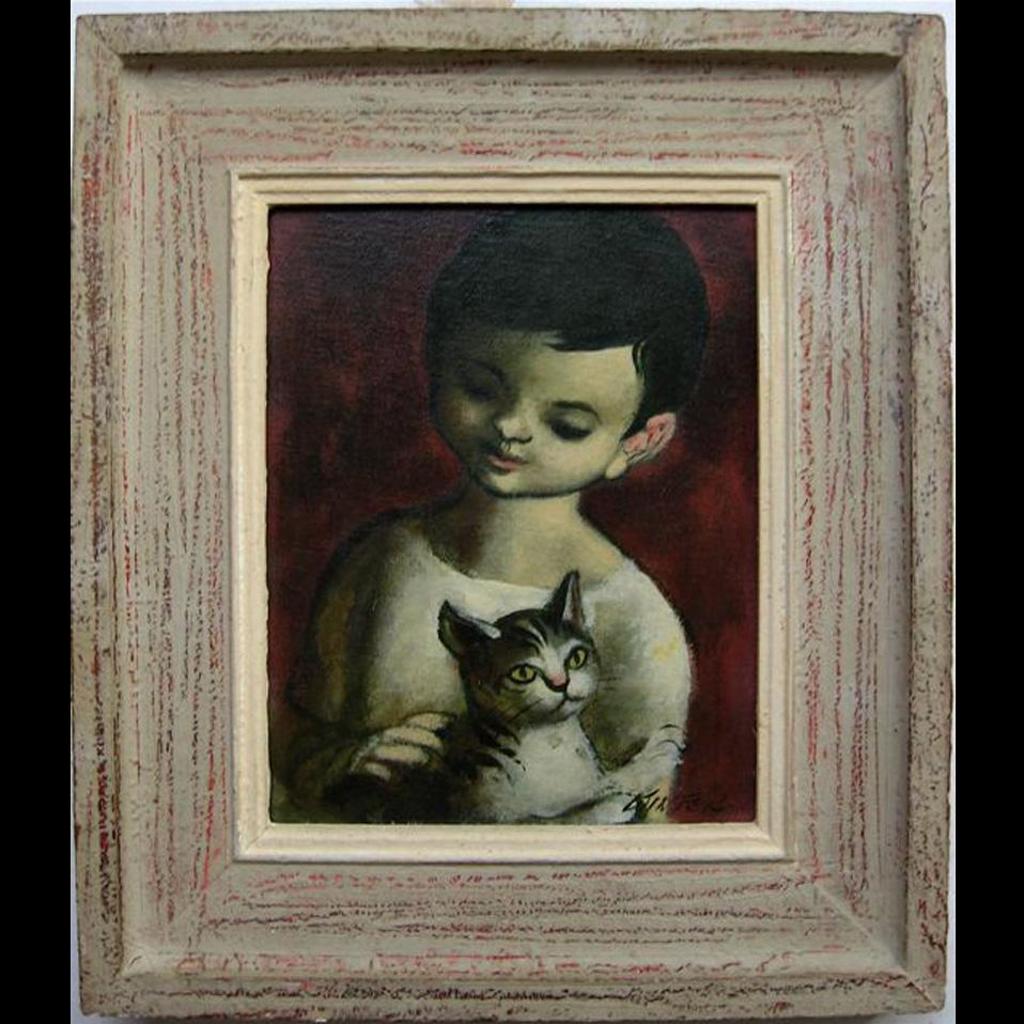 William Arthur Winter (1909-1996) - Boy With A Cat