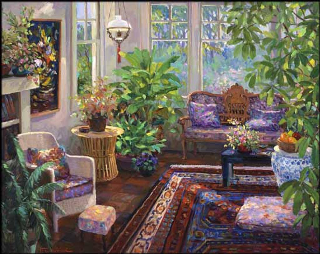 Interior Scene - oil painting - made by Jose Trinidad