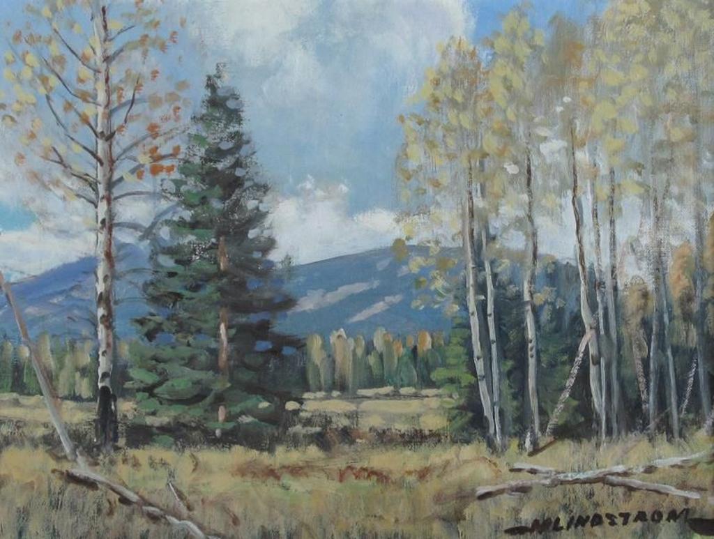 Matt Lindstrom (1890-1975) - Autumn Landscape, Mountains And Trees
