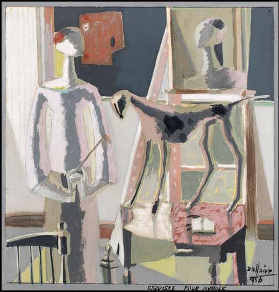 Jean-Philippe Dallaire (1916-1965) - Esquisse pour murale