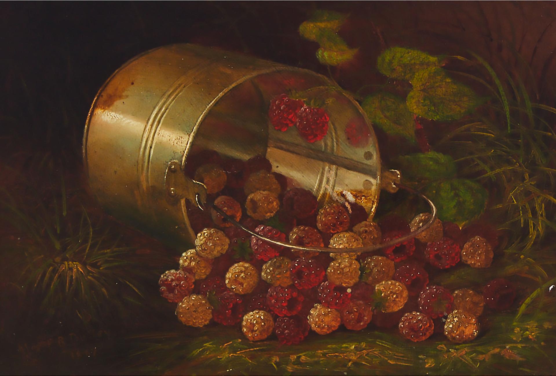 Eliza Bisbee Duffey - Still Life With A Pail Of Raspberries, 1867