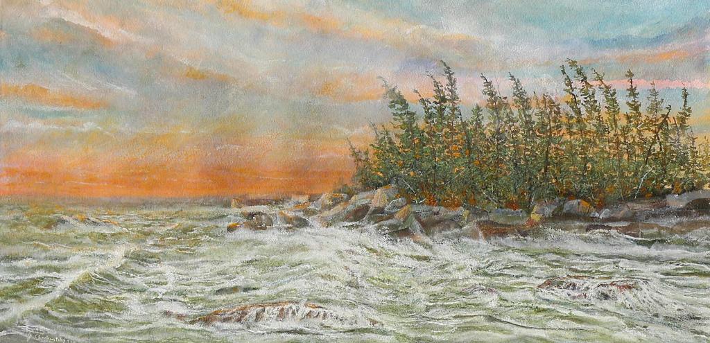 Robert (Bob) Checkwitch - Waves On A Rocky Coast; 2010