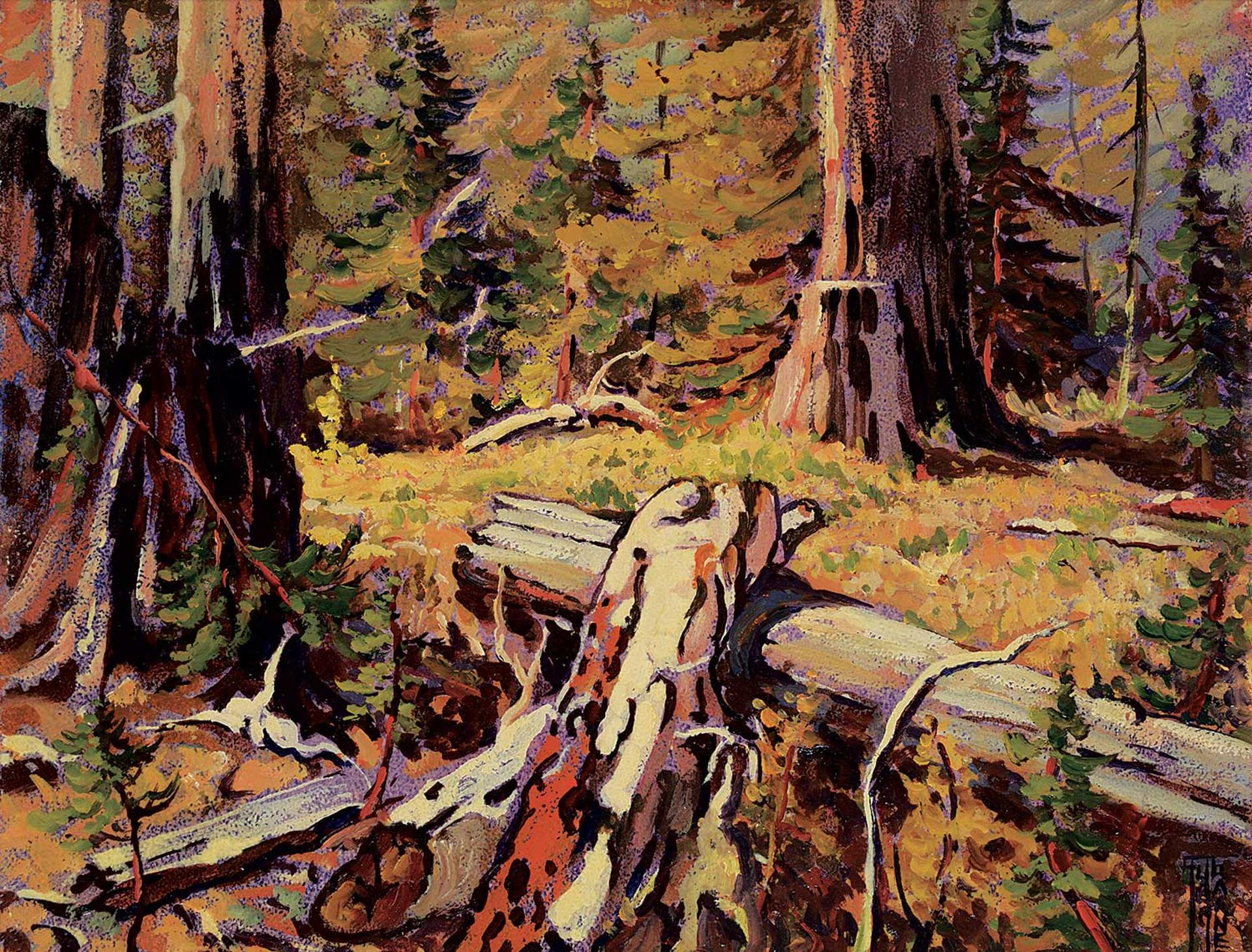 Alec John Garner (1897-1995) - Fallen Logs