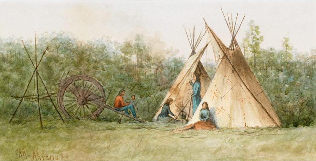 Carl Henry Von Ahrens (1863-1936) - Indian Settlement