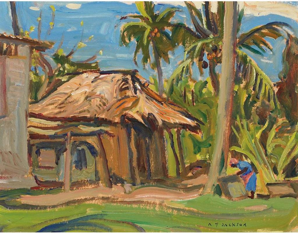 Alexander Young (A. Y.) Jackson (1882-1974) - House In Tobago, Feb. 1956