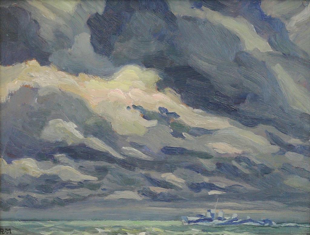 Rowley Walter Murphy (1891-1975) - North Atlantic From Hmcs Saguenay Or Ps...1941 Or 42