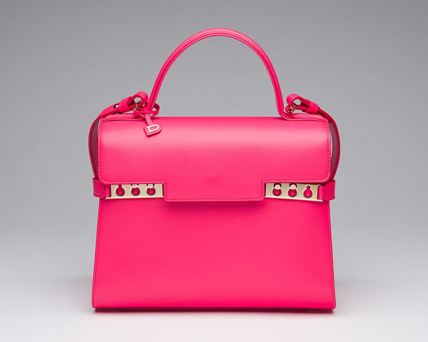 Delvaux - A PINK CALF LEATHER TEMPÊTE MM BAG